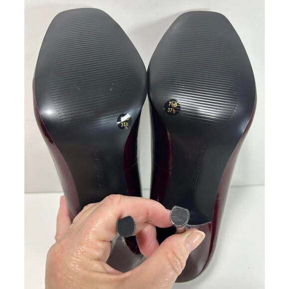BCBGENERATION Ariel Ruby Red Patent Leather Stiletto Heels Shoes Womens 7.5 - Picture 6 of 7